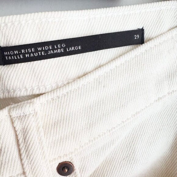 Banana Republic Ivory Wide Leg High Waist Jeans 29 - Picture 5 of 8